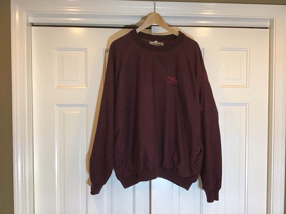 Sunderland of Scotland Weatherbeater Jacket Men XL MaroonBlack Pebble Beach Golf